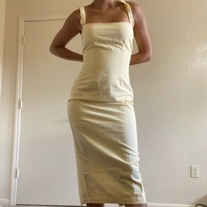 Patel yellow linen dress